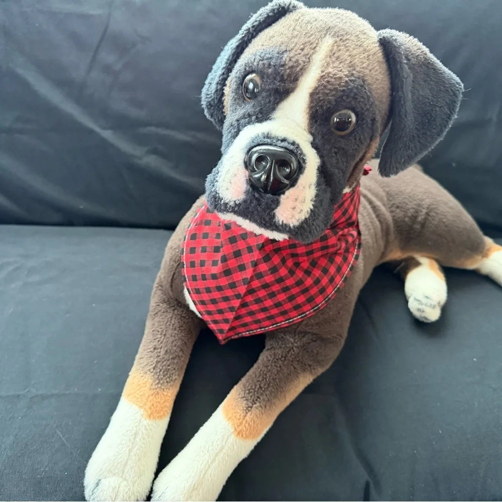 Black and Red Checkered Dog Bandanna